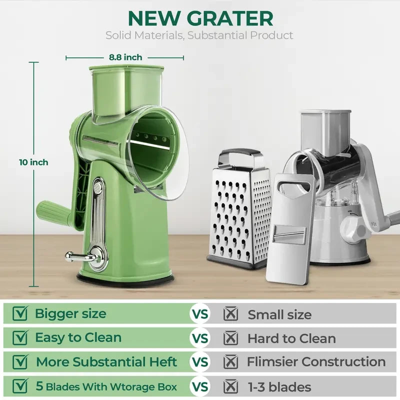 SUSTEAS Manual Cheese Shredder