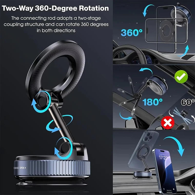 Magnetic Vacuum Car Phone Mount